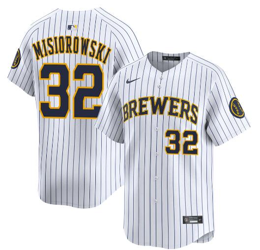 Men's White Milwaukee Brewers #32 Jacob Misiorowski Alternate Limited Stitched Baseball Jersey